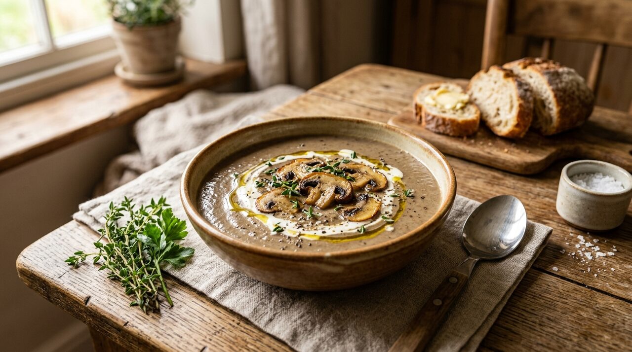 شوربة الفطر الكريمية