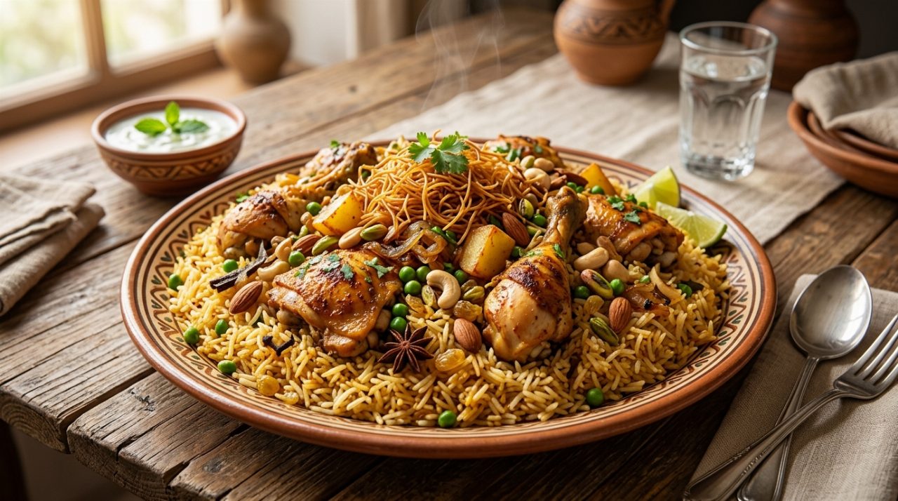 Biryani irakien authentique au poulet