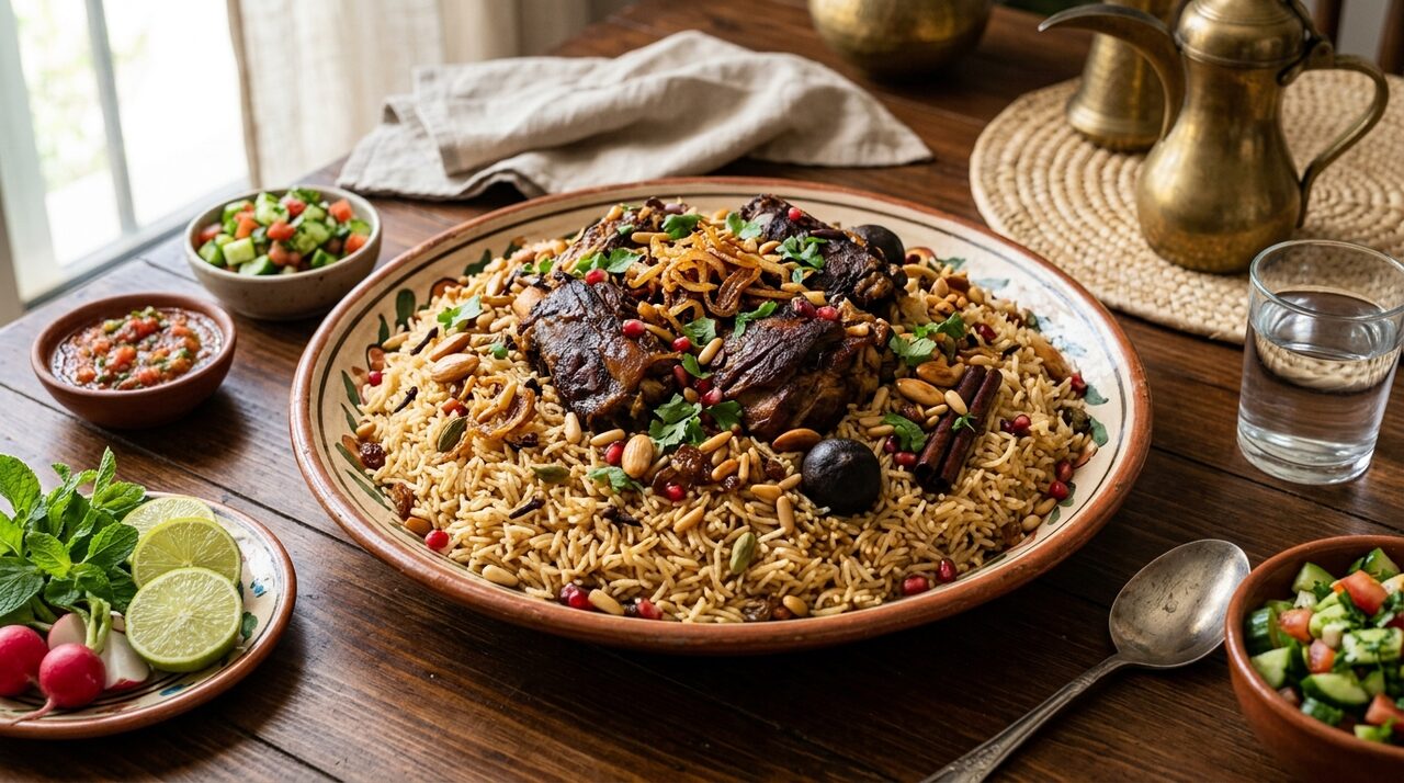 كبسة اللحم النجدية التقليدية