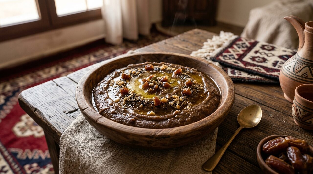 العصيدة النجدية بالتمر